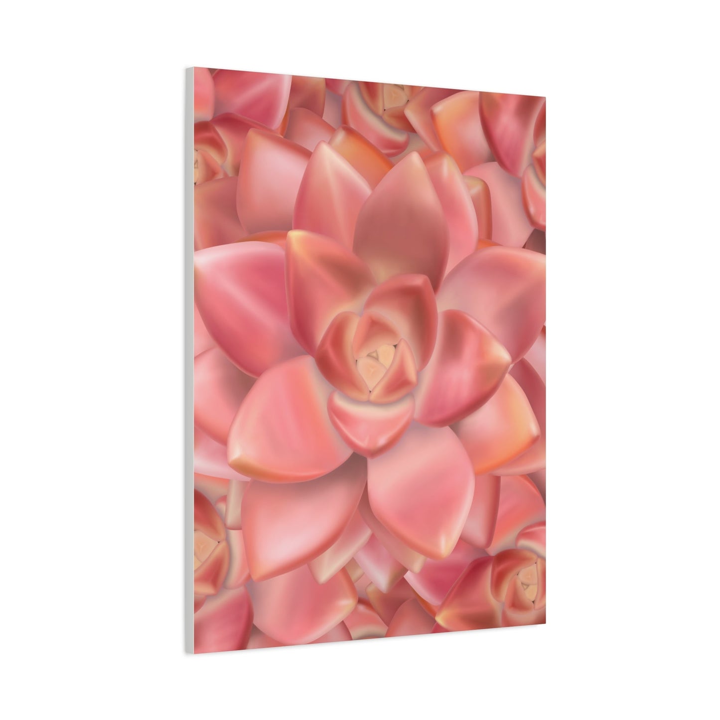 Graptosedum California Sunset Succulent Pattern Canvas Print – Botanical Wall Art