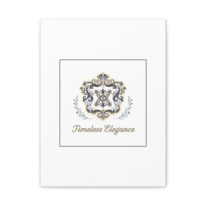 Ornate Brooch Emblem Canvas | Vintage Formalwear Accents, Baroque Print