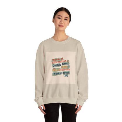 Love Languages Meme Crewneck Sweatshirt | love language meme, relationship humor