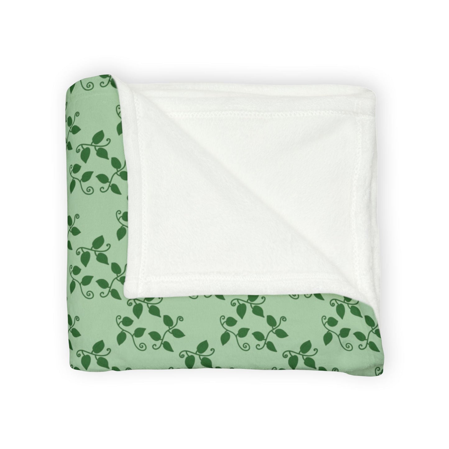 Pothos Pattern Cozy Fleece Throw Blanket