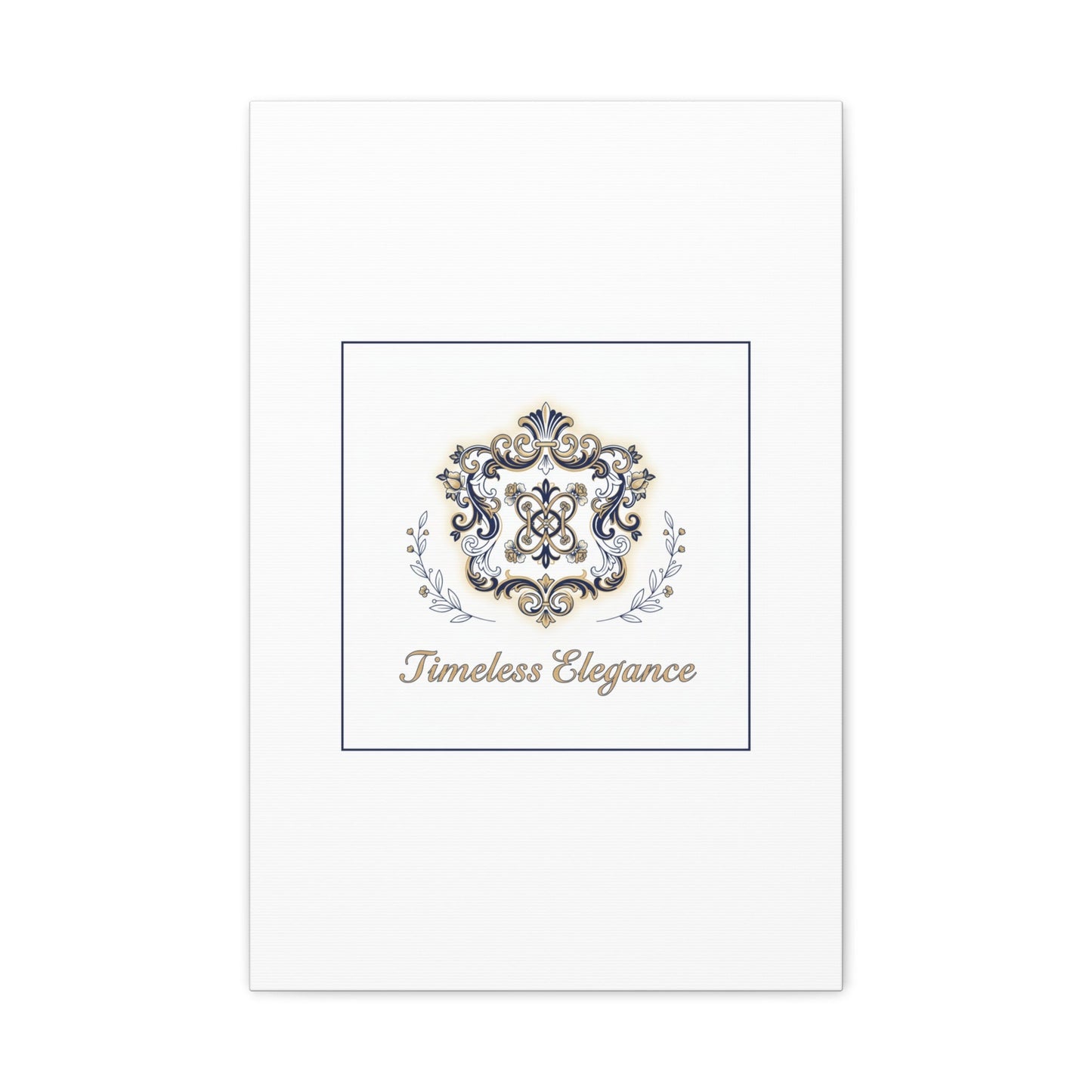 Ornate Brooch Emblem Canvas | Vintage Formalwear Accents, Baroque Print