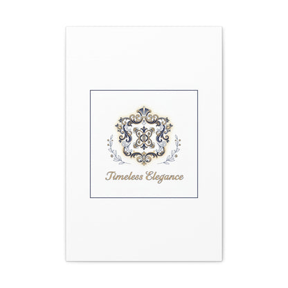 Ornate Brooch Emblem Canvas | Vintage Formalwear Accents, Baroque Print
