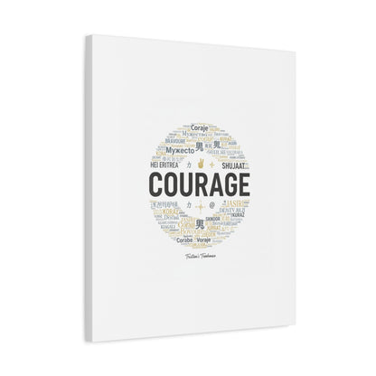 Courage Word Cloud Canvas | Fresh-Start Minimalism art print
