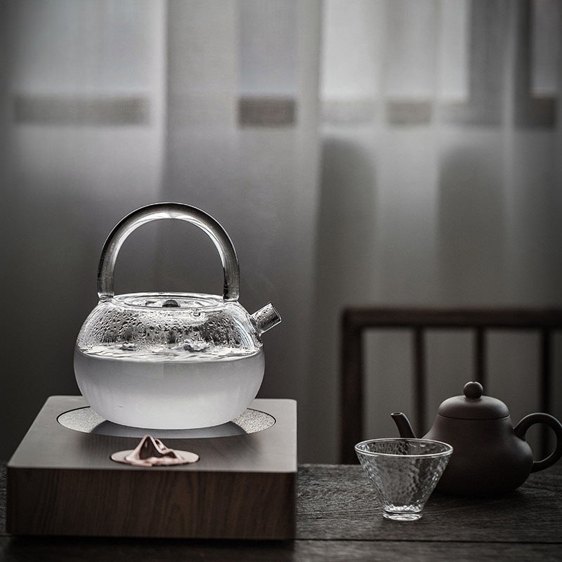 High Temperature Resistant High Borosilicate Transparent Glass Teapot