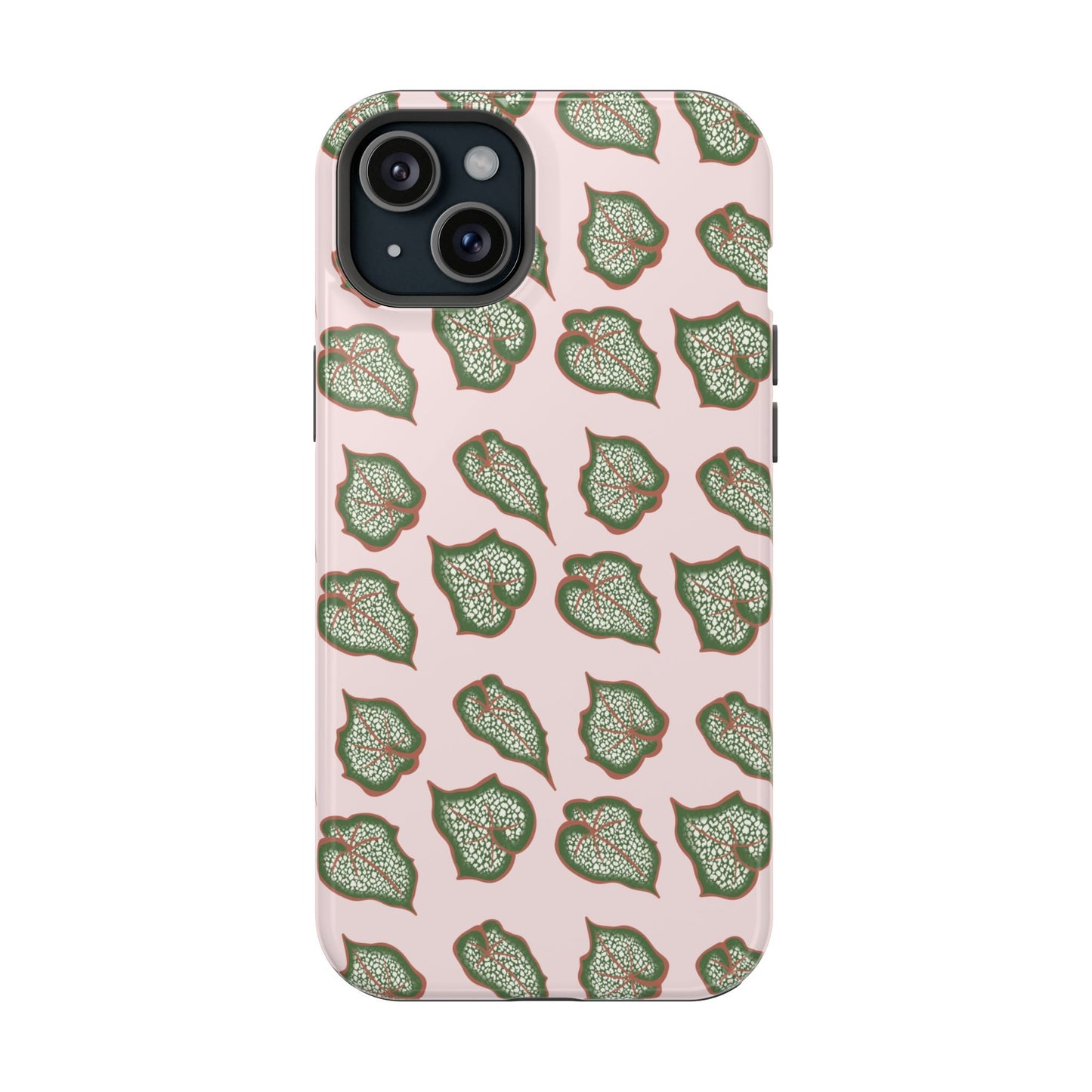 Begonia Pattern Phone Case – Dual Layer Protective Cover