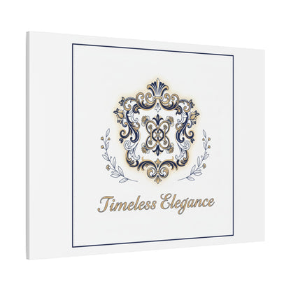 Ornate Brooch Emblem Canvas | Vintage Formalwear Accents, Baroque Print