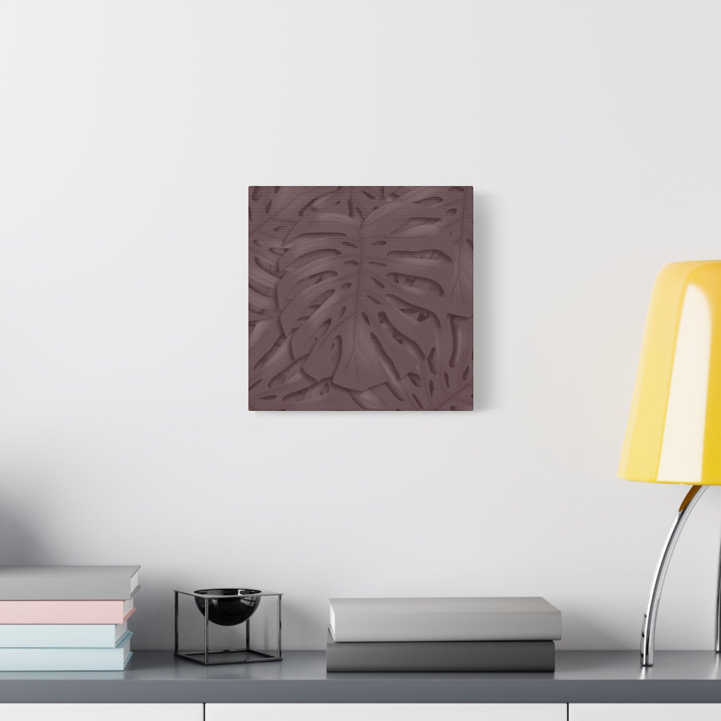 Merlot Monstera Canvas Print – Botanical Wall Art