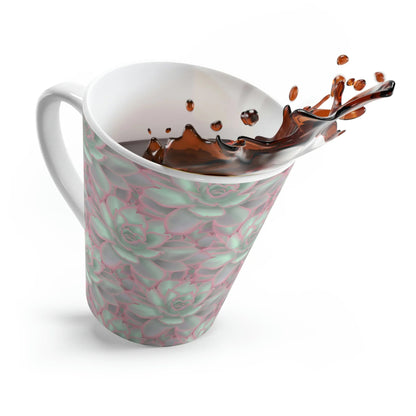 Echeveria Violet Queen Succulent Pattern Ceramic Mug 12 oz