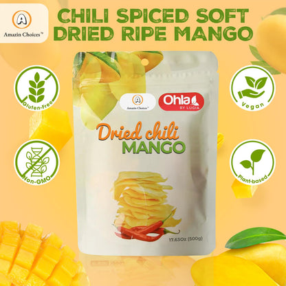 Amazin Choices Dried Chili Mango, 17.63 Oz, Pack of 3