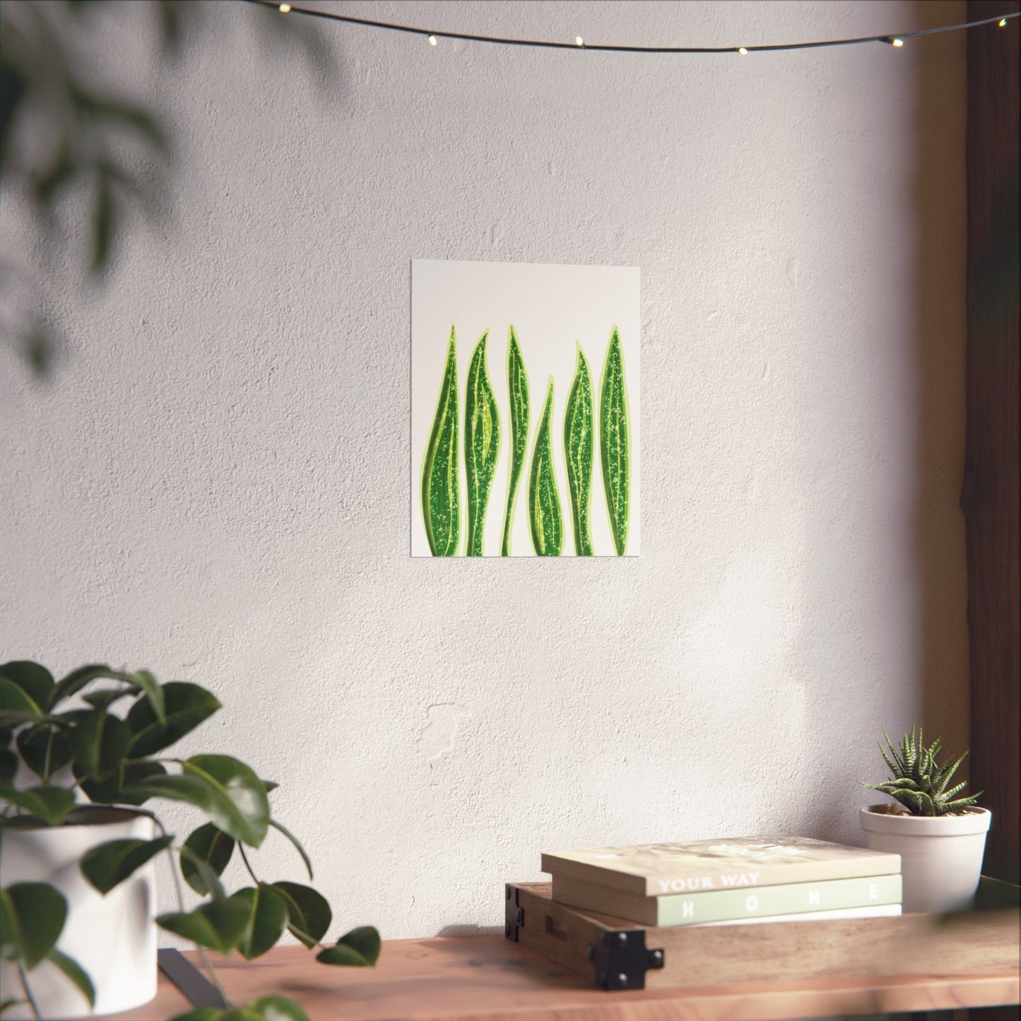 Snake Plant Botanical Print – Unframed Wall Art