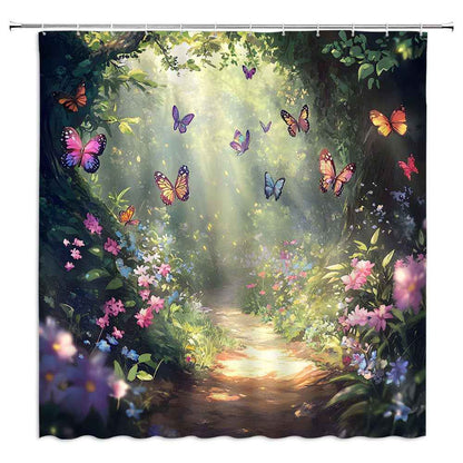 Shower Curtain Digital Printing Bathroom Waterproof Mildew-proof Partition Curtain