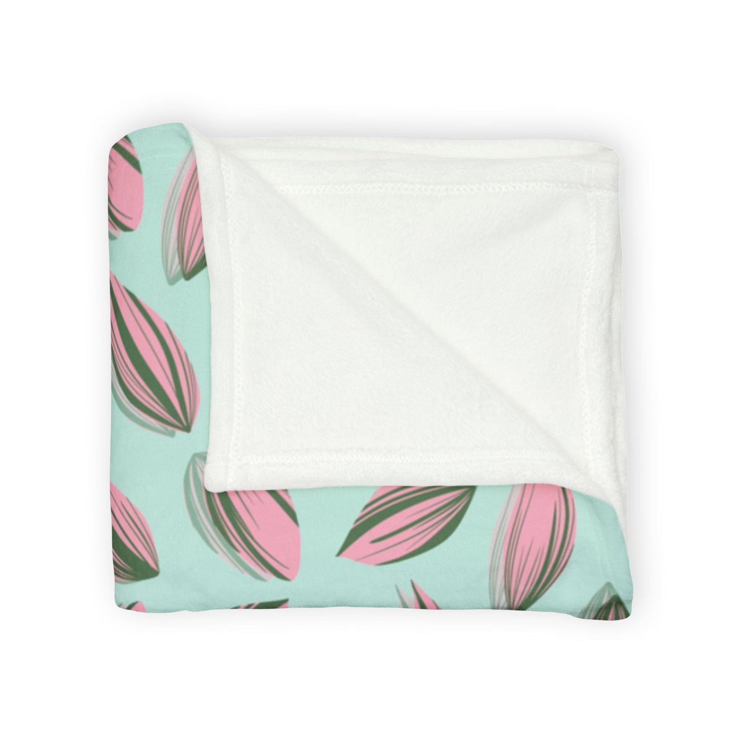 Tradescantia Nanouk Pattern Cozy Fleece Throw Blanket
