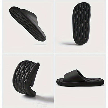 1pc Men'S for home Anti-Slip Slippers Thick Sole Silent Bathroom Shower Soft Elastic Cushioning Slippers Comfortable For Home/Wear Out Non-Stuffy.