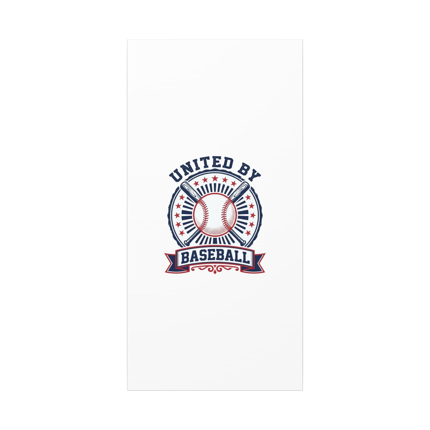 United by Baseball Canvas | Patriotic Baseball Graphic, Red White Blue Wall Art