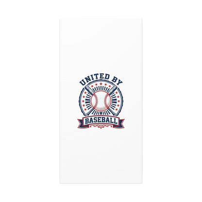 United by Baseball Canvas | Patriotic Baseball Graphic, Red White Blue Wall Art