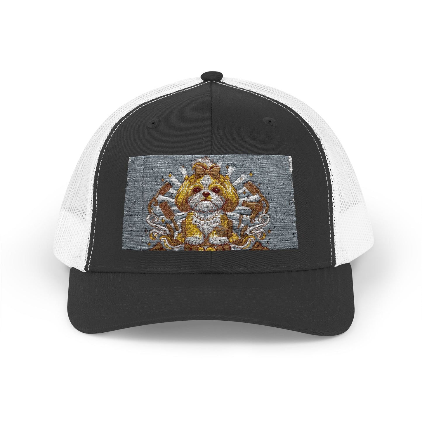 Trucker Cap — Gold Floral Mandala Patch Snapback