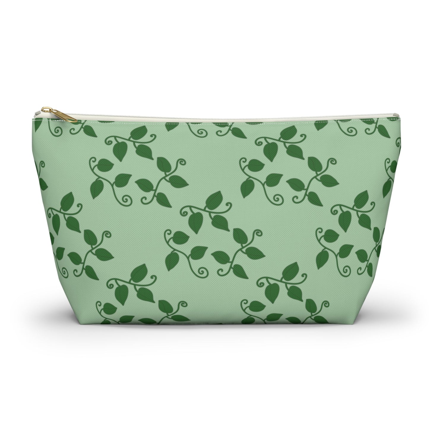 Pothos Pattern Accessory Pouch – Makeup Bag With T-Bottom