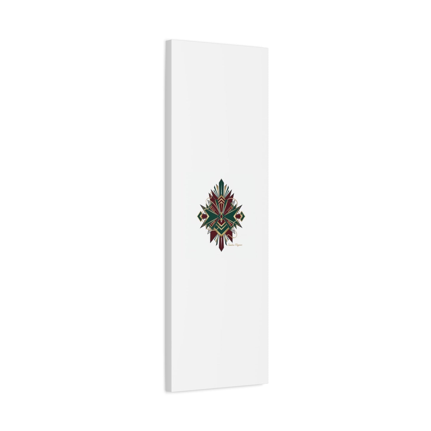 Art Deco geometric brass print Canvas | Neo-Deco chrome & gold fan motif