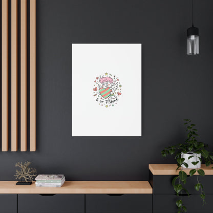Weird Cupid heart illustration Canvas | Weird Valentine, quirky chaotic love