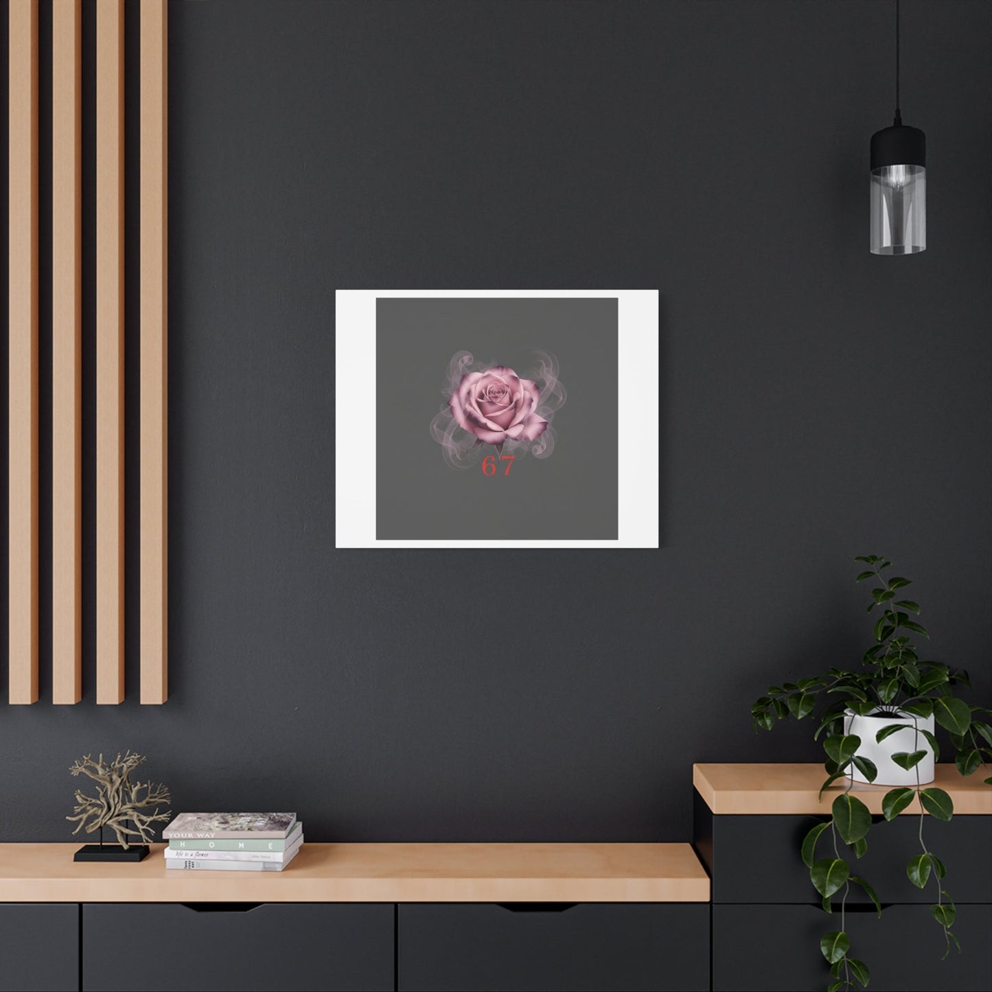 6 7 Valentine's Canvas | Viral Gothic Rose Wall Art | 6 7 Meaning Dark Romance