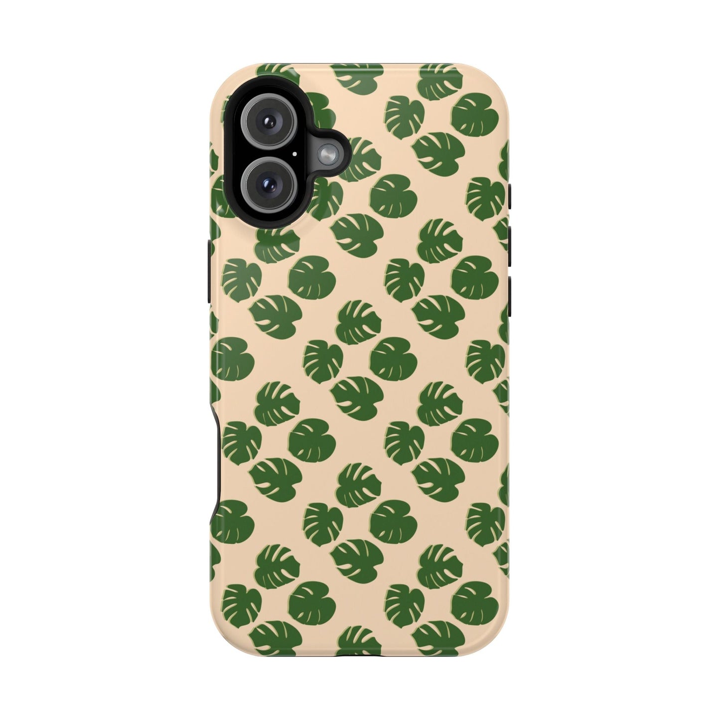 Monstera Pattern Phone Case – Dual Layer Protective Cover