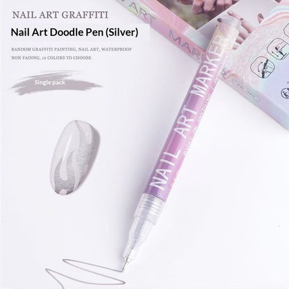 Doodle Nail Art Pen 12-color Liner Paint Brush Nail