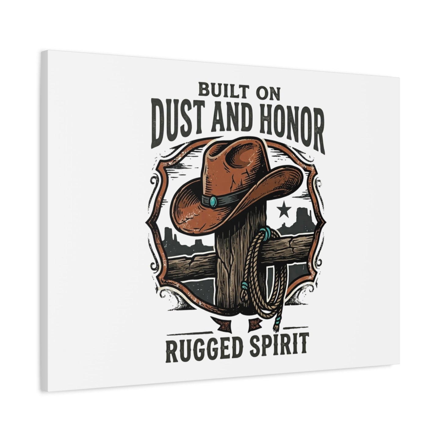 Built on Dust and Honor Canvas | Western cowboy, vintage Americana