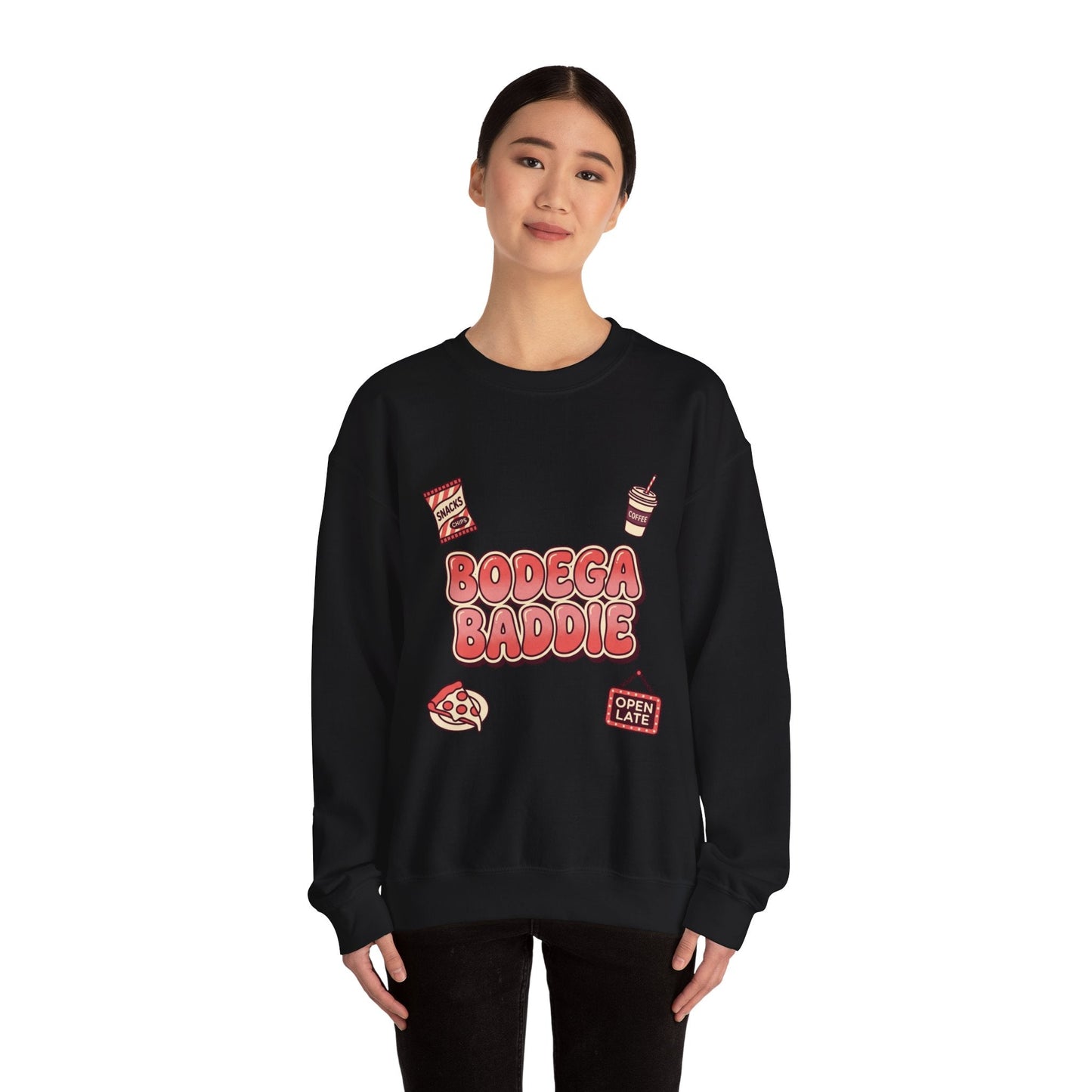 Bodega Baddie Crewneck Sweatshirt | NYC, Spanglish, Y2K Deli Sign