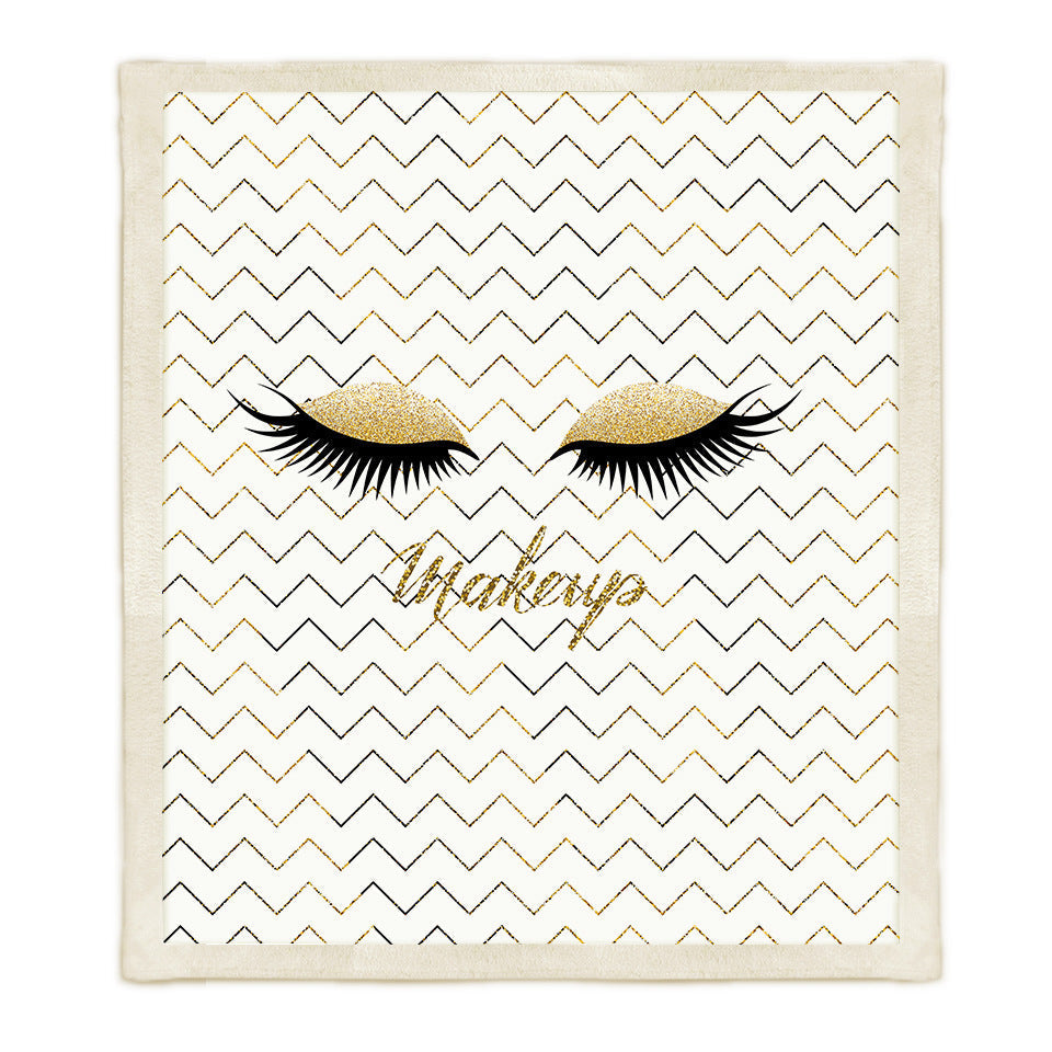 Thickened Double-layer Eye  Digital Printed Airable Cover Square Blanket