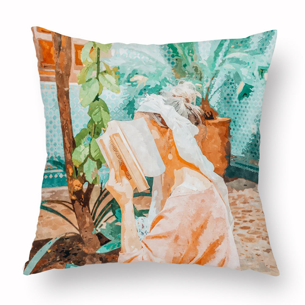 Home Fashion Simple Personality Printed Pillowcase