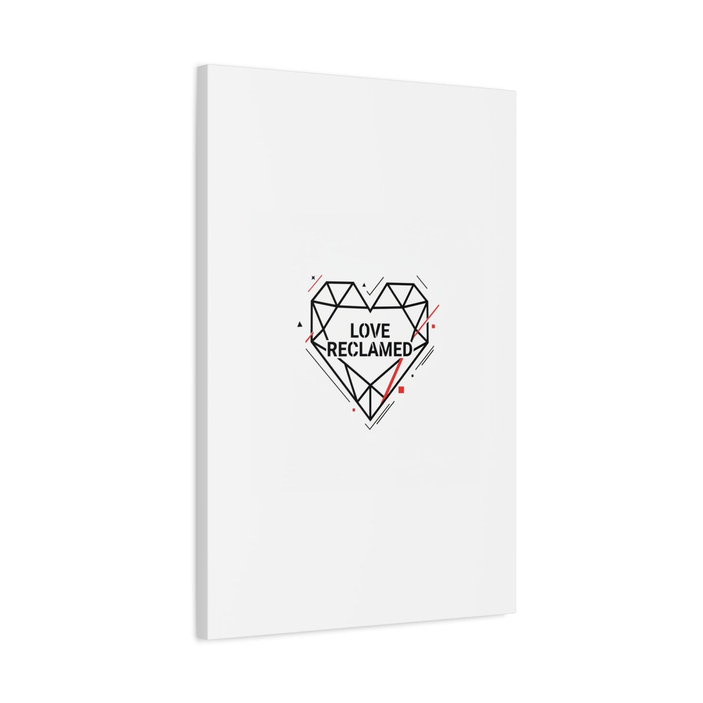 Love Reclaimed Canvas | modern heart design, minimalist love icon