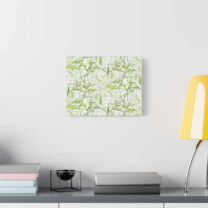 Snow Queen Pothos Pattern Canvas Print – Botanical Wall Art
