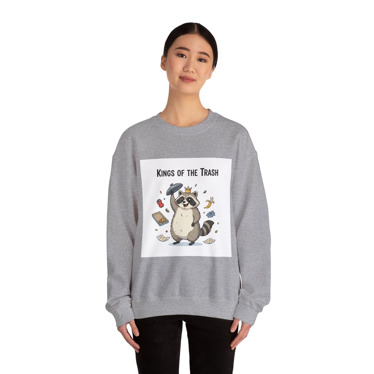 Kings of the Trash Raccoon Sweatshirt | trash panda, raccoon doodle
