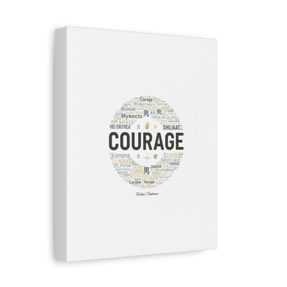 Courage Word Cloud Canvas | Fresh-Start Minimalism art print