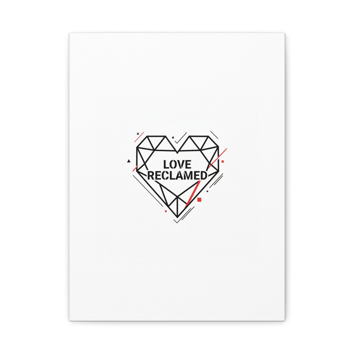Love Reclaimed Canvas | modern heart design, minimalist love icon