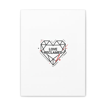 Love Reclaimed Canvas | modern heart design, minimalist love icon