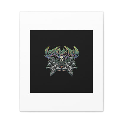 Love My Dog metal font Canvas | gothic wellness quote, edgy self-care merch