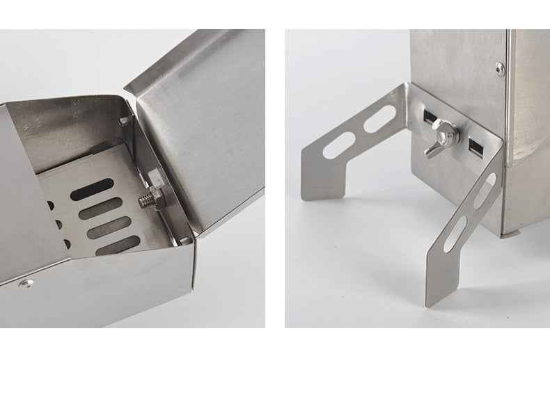 Outdoor stainless steel folding barbecue grill
