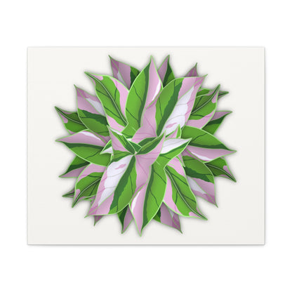 Syngonium Tricolor Pattern Canvas Print – Botanical Wall Art