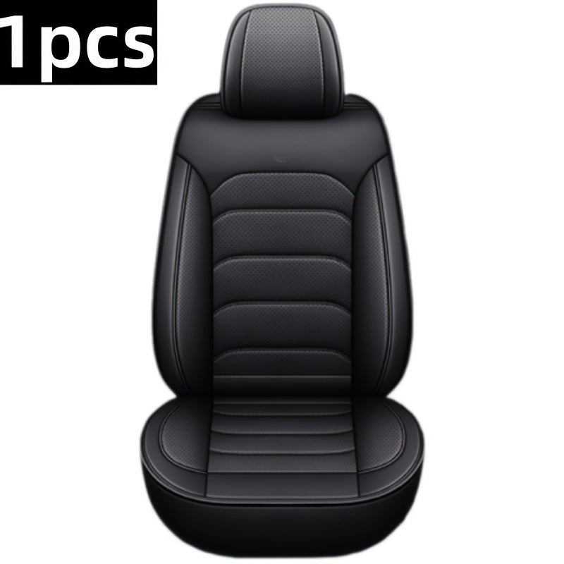 1pc and 2pcs Luxury Faux Leather Car Front Seat Covers | Universal Fit, Independent Seat Design for Main Driver/Co-driver, All-inclusive Sports Car Seat, Suitable for Cars, SUVs, and Pickup Trucks