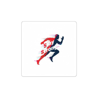 Stay Strong Runner Sticker | Fitness Motivation, Gym Mantra