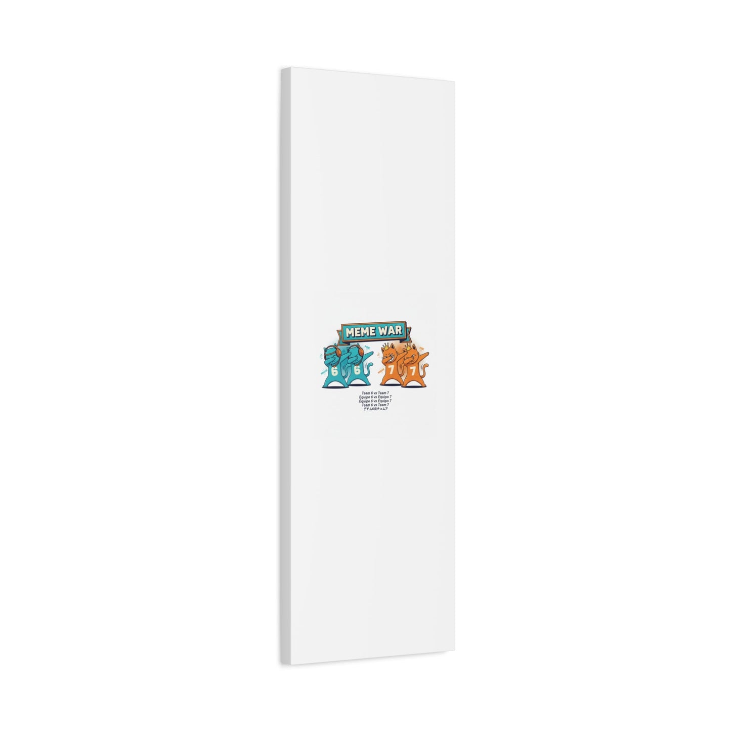 Meme War: Six vs. Seven Canvas Wall Art
