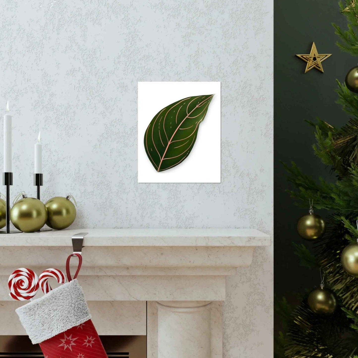 Aglaonema Rotundum Botanical Print – Unframed Wall Art