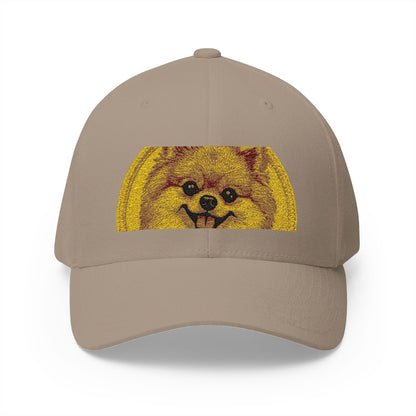 Embroidered Funny Pomeranian Dog Cap – Cute Dog Face Baseball Hat