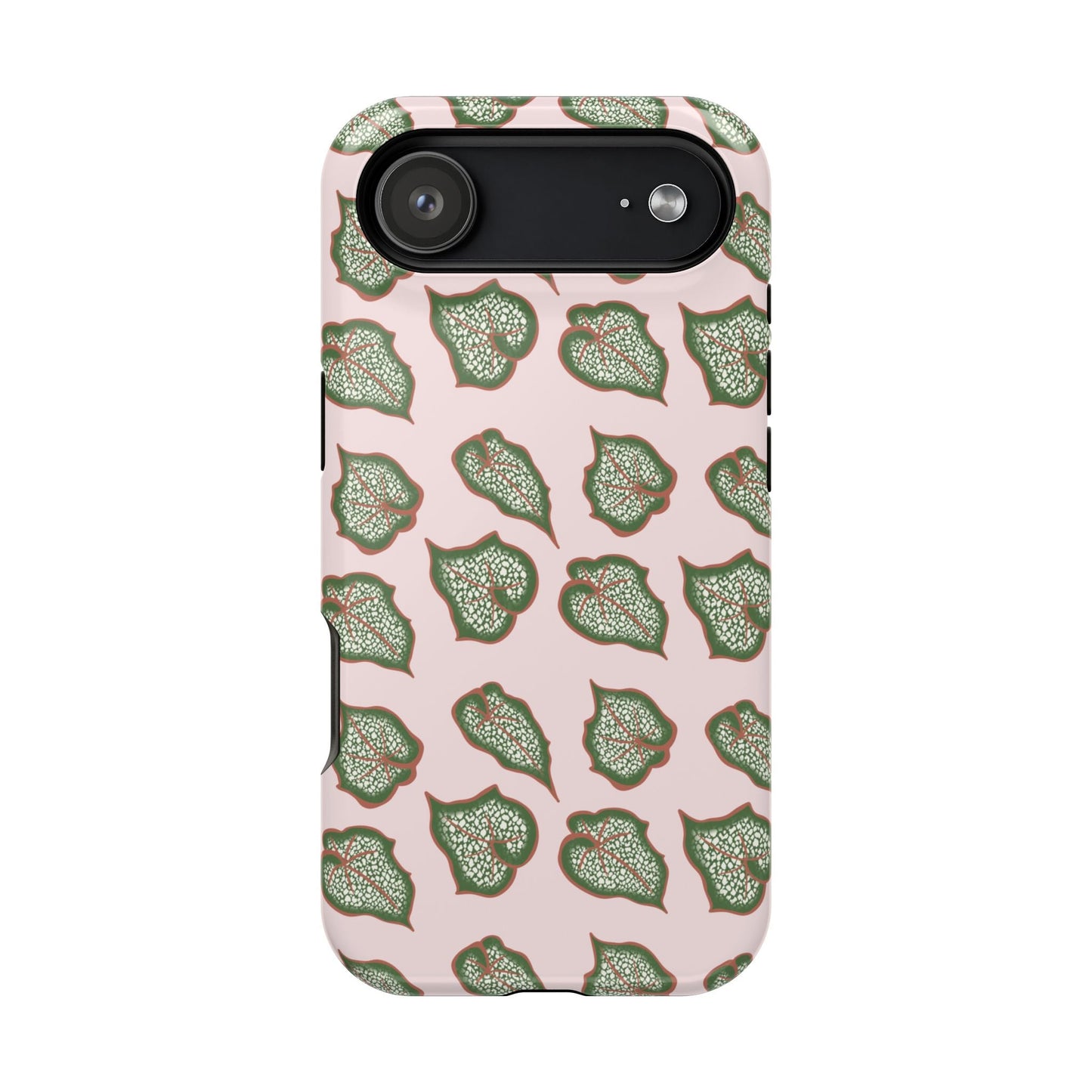 Begonia Pattern Phone Case – Dual Layer Protective Cover