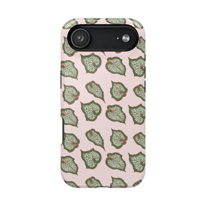Begonia Pattern Phone Case – Dual Layer Protective Cover