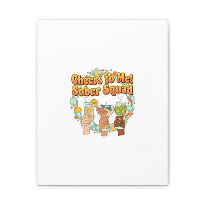 Cheers to Me Sober Squad Canvas | Dry January Mocktail Art