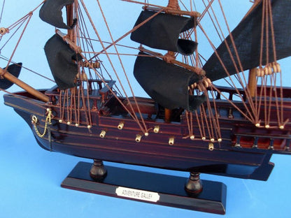 Wooden Captain Kidd's Adventure Galley Model Pirate Ship 15""