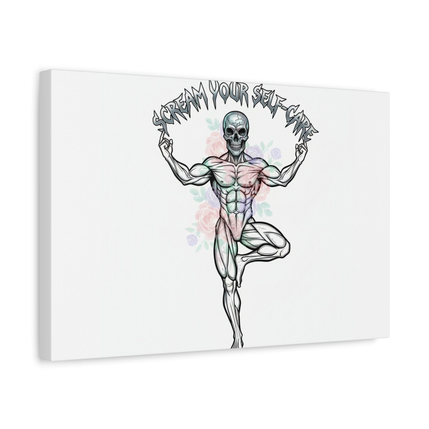 Scream Your Self-Care Canvas | Heavy Metal Wellness, Gothic Wellness Quote