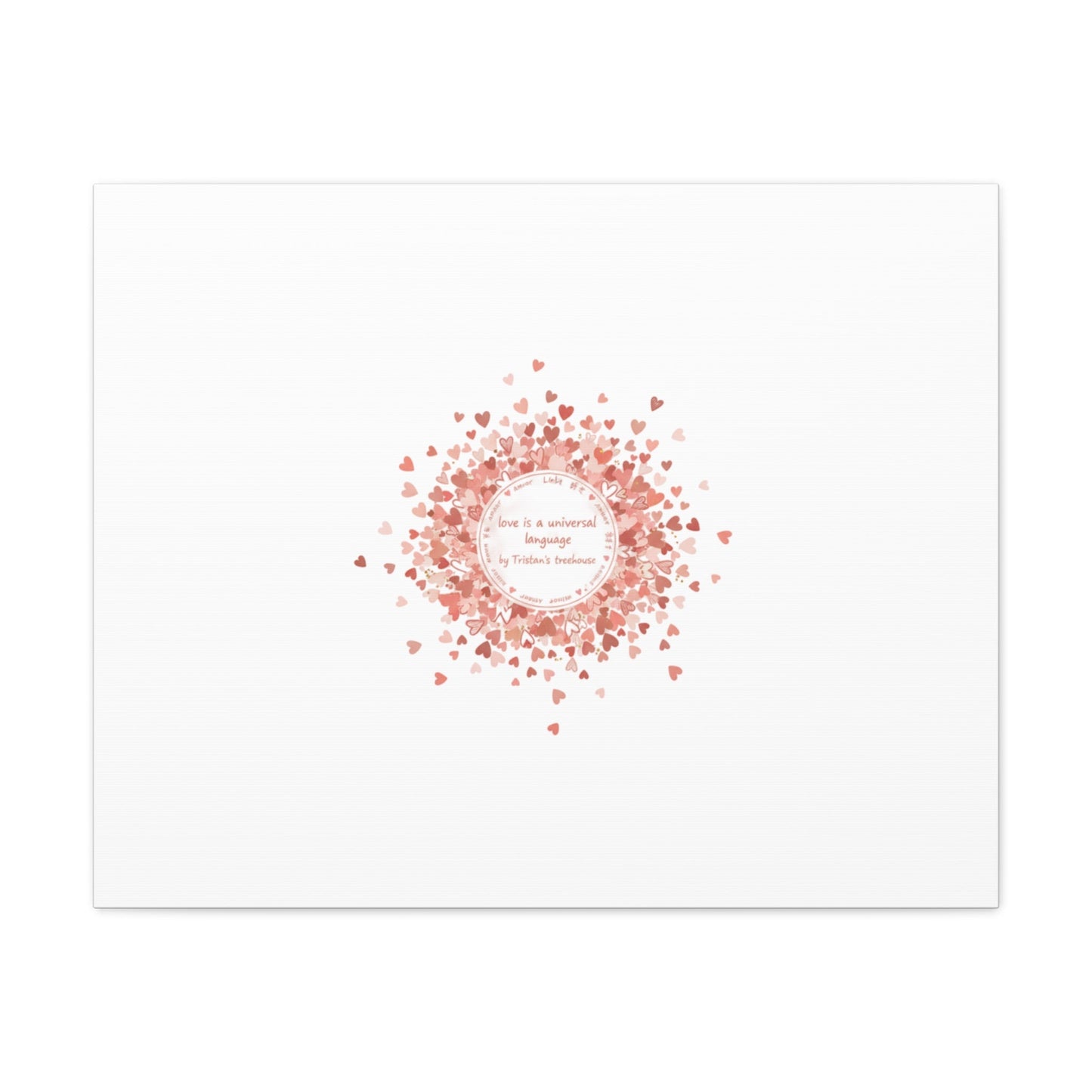 Tiny Heart Confetti Canvas | Matte Stretched Wall Art